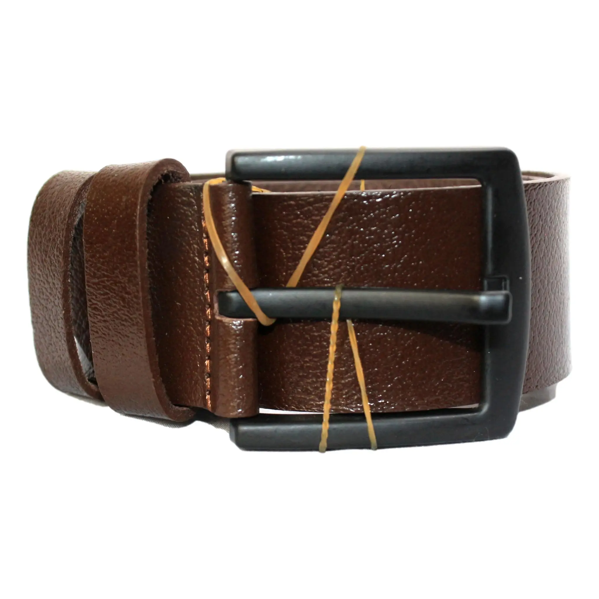 Ceinture en Cuir Marron Foncé pour Homme