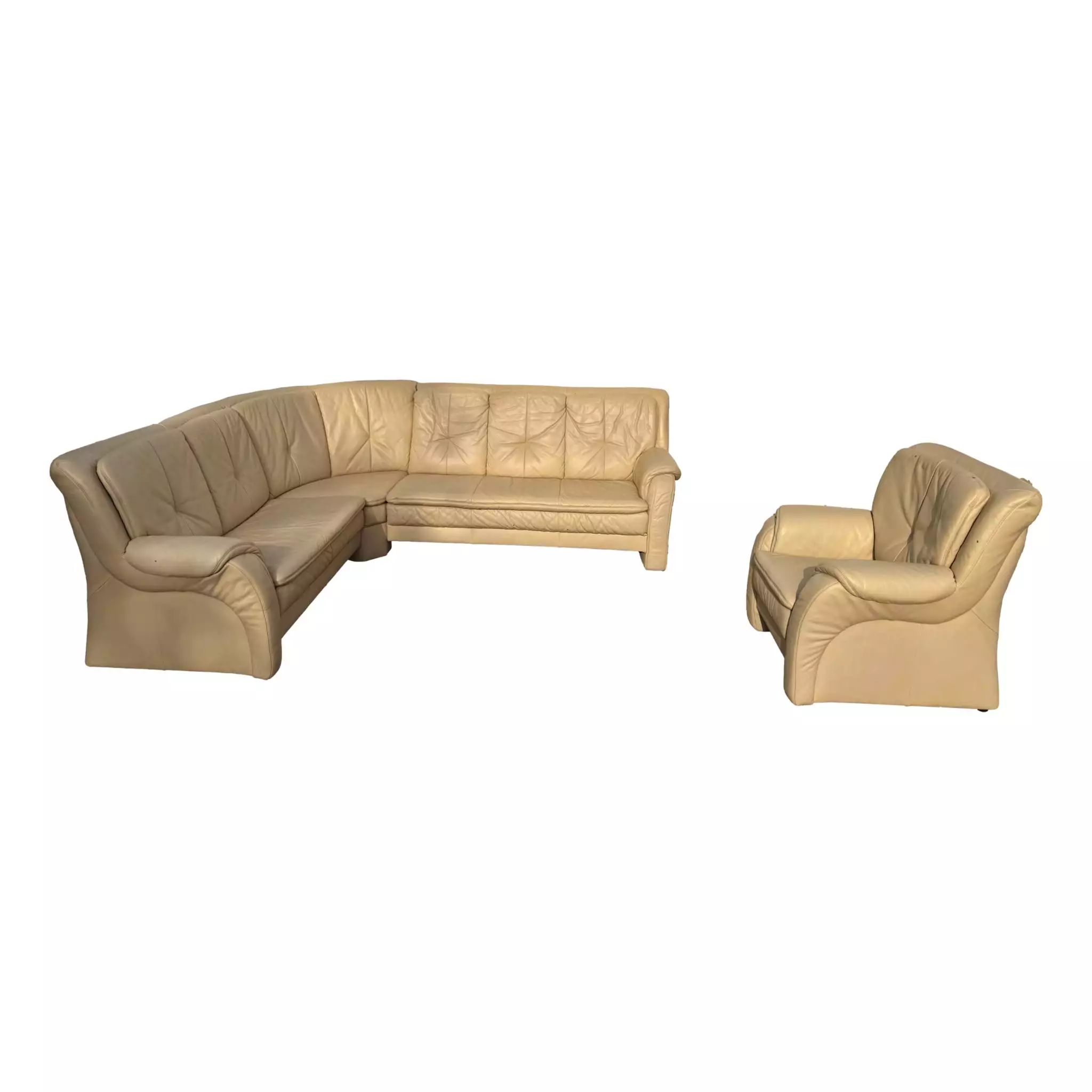 Salon en Cuir en Angle