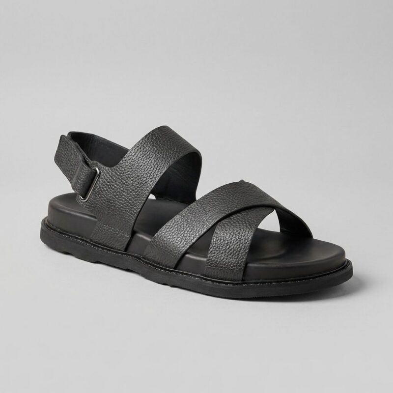 Sandale Claquette Homme en Cuir 